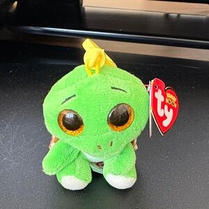 Ty Green Turtle Plush (Turbo) with keychain